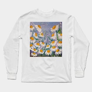 Daisies and Lavender Long Sleeve T-Shirt